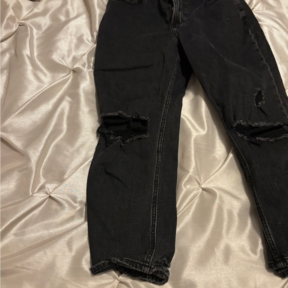 Abercrombie & Fitch Black Distressed Jeans size 27(4) - Picture 2 of 10